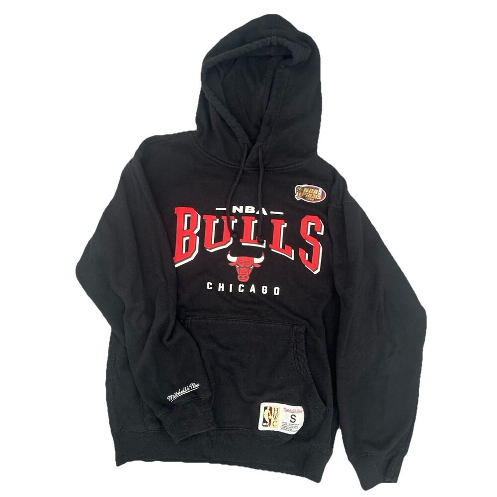 Vintage 90s Logo Athletic Chicago‎ Bulls Basketball Hoodie Sweatshirt Mens S